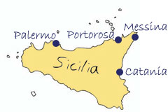 Mappa della Sicilia